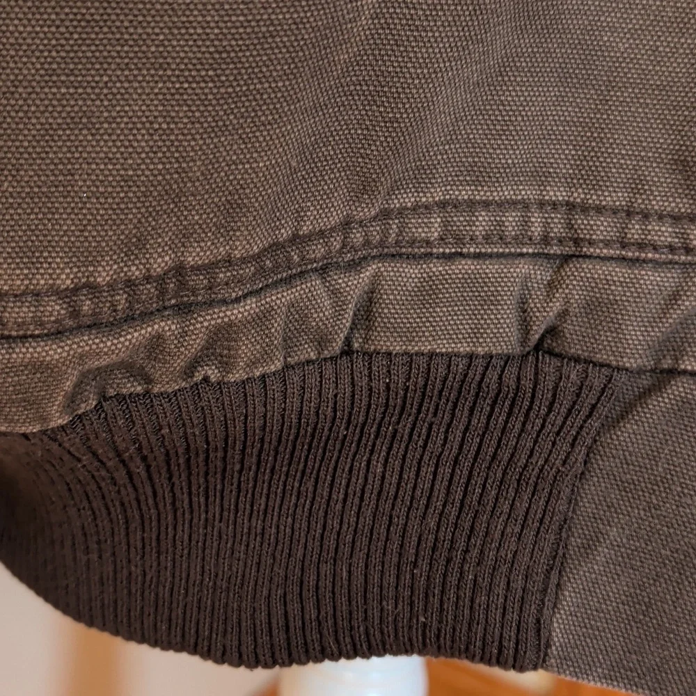 Vtg. Walls Zero Zone Insulated Fleece Lined Hooded Canvas Jacket 2XL Brown Green - Picture 7 of 16